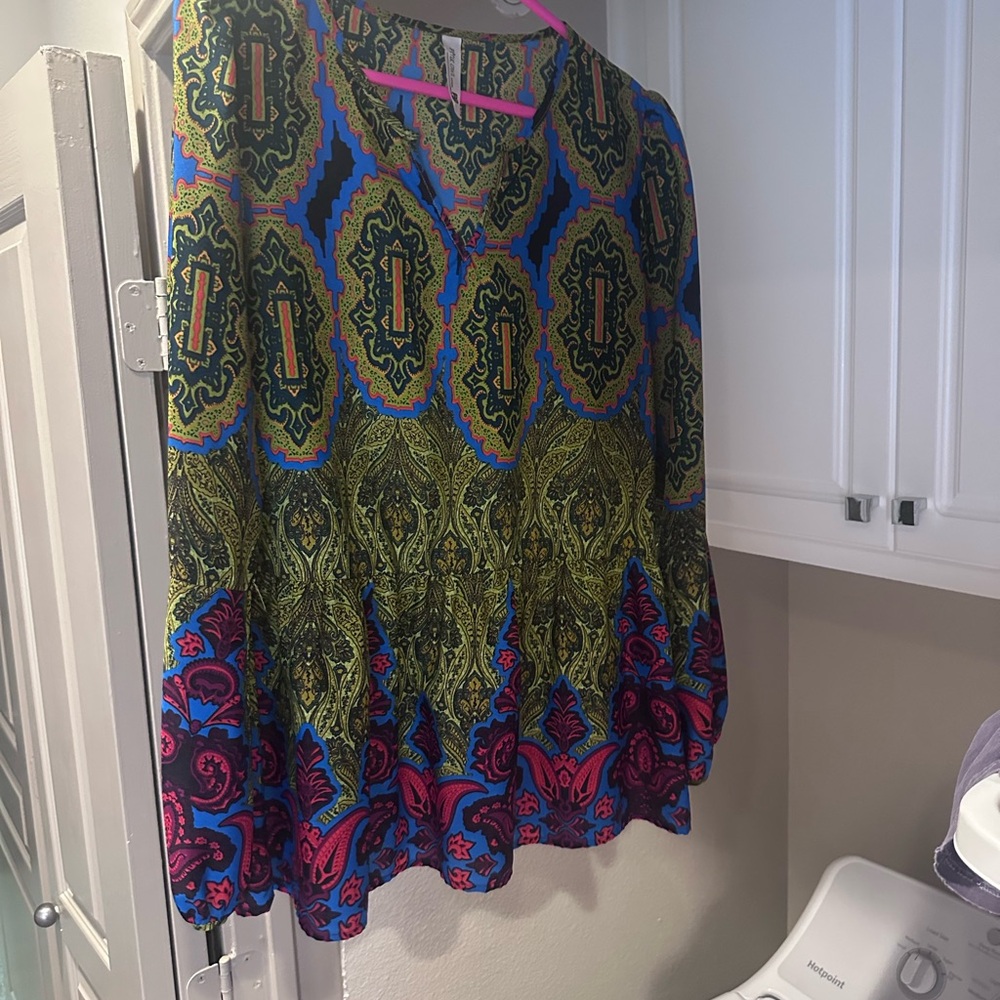 Multicolor Patterned Women's Top